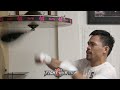 MANNY PACQUIAO POUNDS THE SPEEDBAG FOR KEITH THURMAN CLASH
