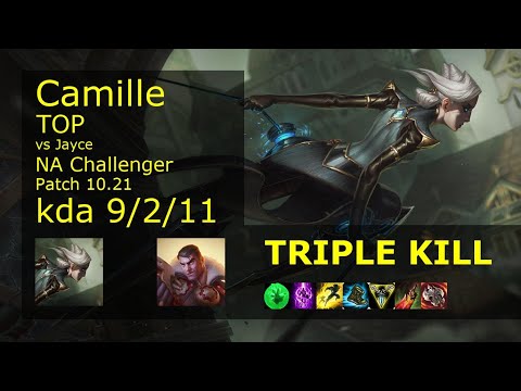 Camille Top vs Jayce - NA Challenger 9/2/11 Patch 10.21 Gameplay