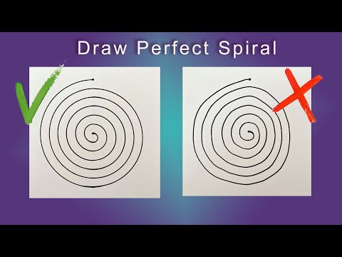 How to draw a Perfect Spiral - with very easy steps - Drawing Ex 9