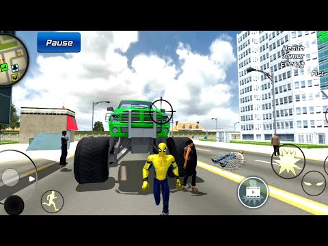 Flying Spider Rope Hero - Web Spider Ninja Gangster Crime City Battle | Best Android GamePlay HD