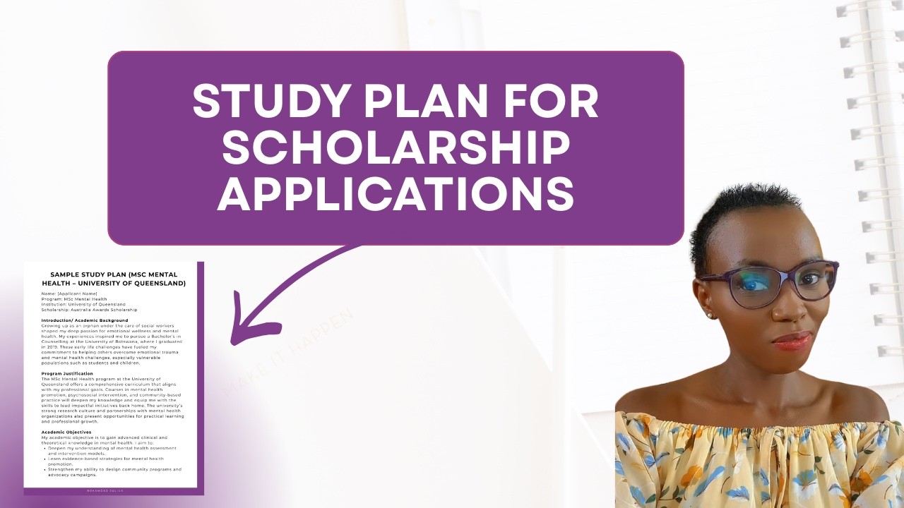 How to Write a Clear Study Plan for Scholarship Applications