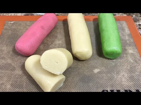 Recette de la  pâte d'amande maison sans oeufs pour fourrer et décorer vos gâteaux