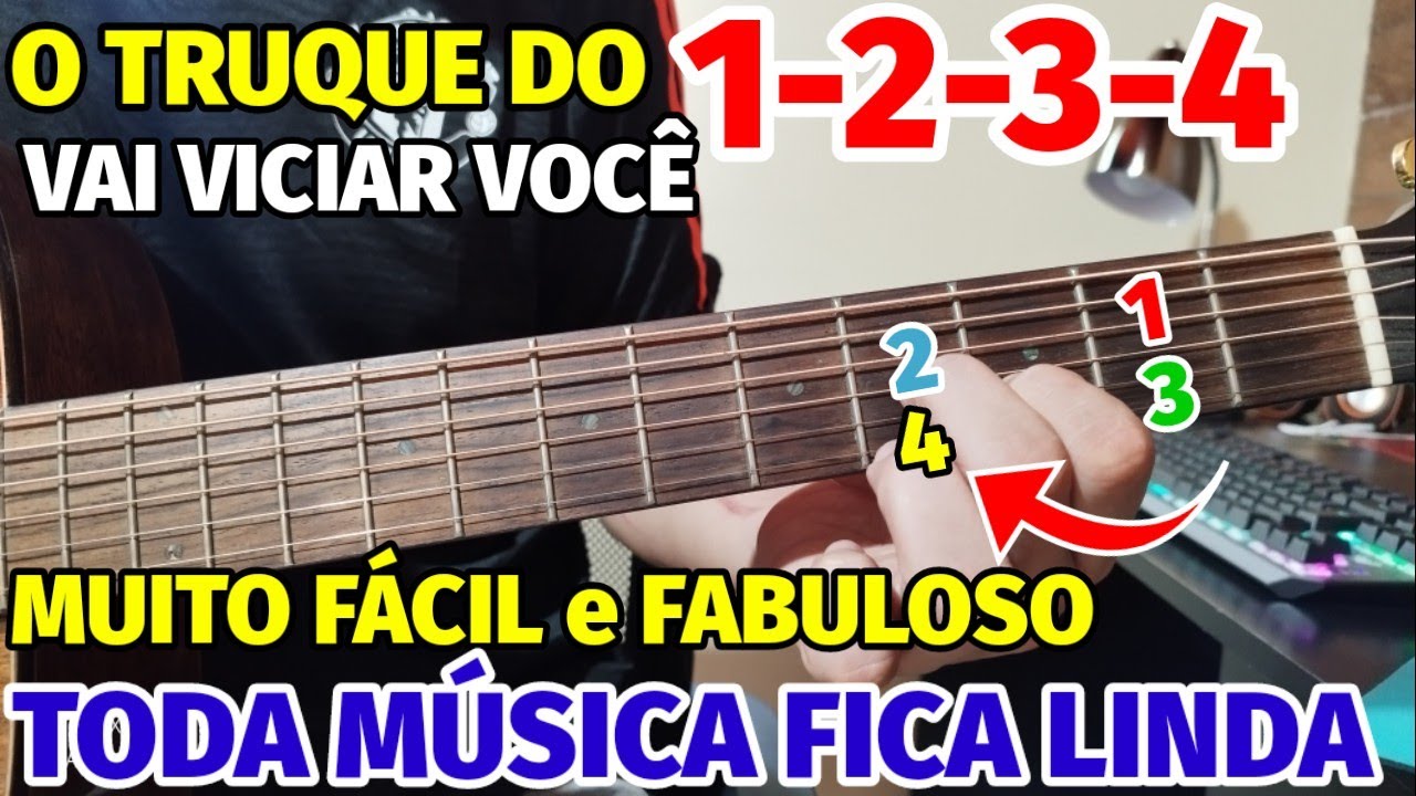 🎸O TRUQUE do 1-2-3-4 deixa QUALQUER MÚSICA LINDA no VIOLÃO! MUITO FÁCIL e VICIANTE! APRENDA AGORA!