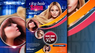 Hair Stylist Flyer design | Photoshop Tutorials 2022 | BLACK FRIDAY