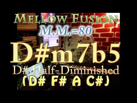 D#m7b5 Half-Dim (D# F# A C#) Mellow Fusion - M.M.=80 - One Chord Vamp