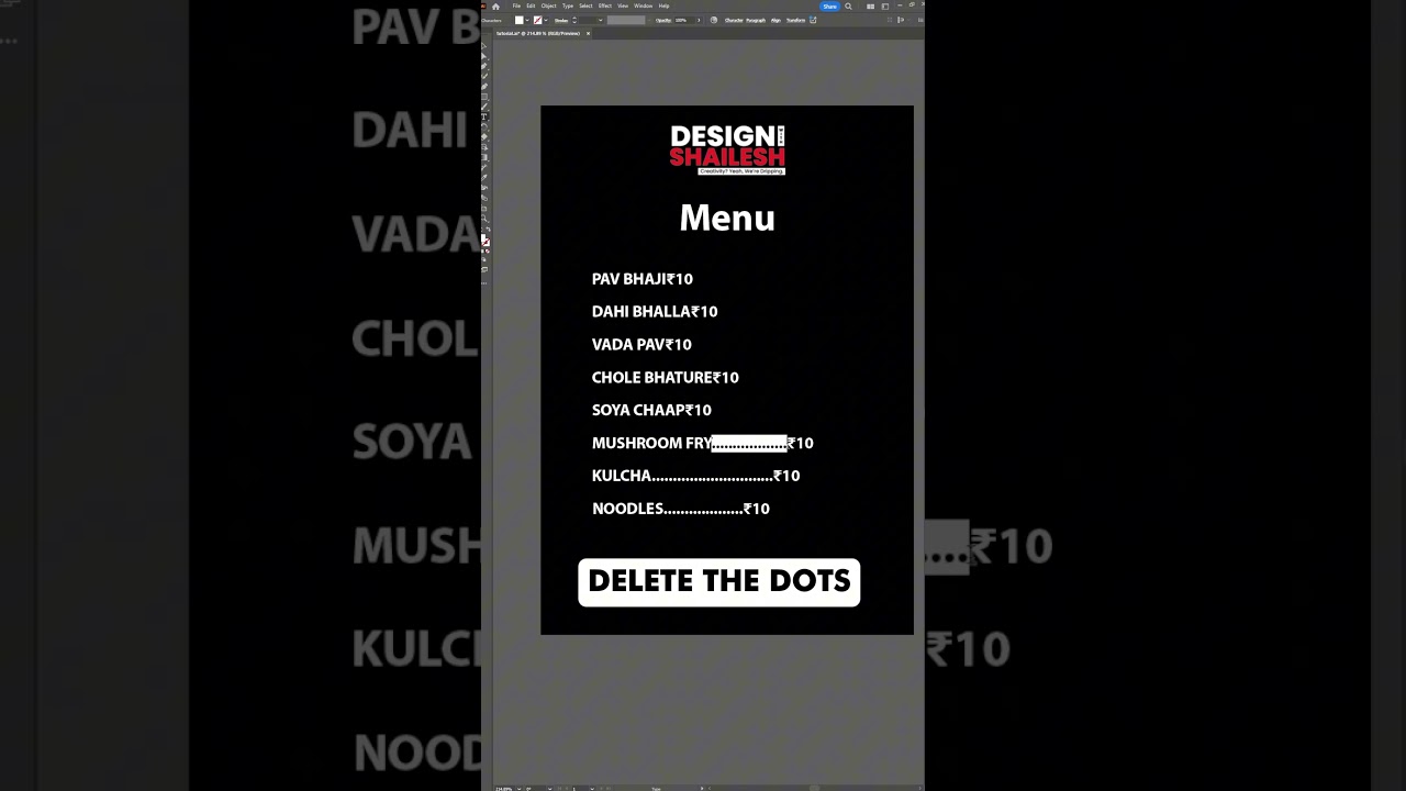 Create a Professional Price List in Illustrator 💰✨ #graphicdesignhacks