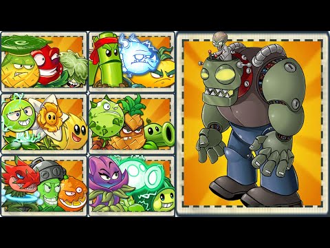 (Plants Vs Zombies 2) Pvz2 Team PREMIUM Plants Power-Up! vs Gargantuar ZomBotany