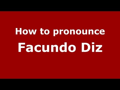 How to pronounce Facundo Diz (Spanish/Argentina) - PronounceNames.com
