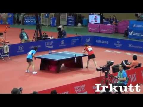 Zhu Yuling - Miu Hirano. 2014 Asian Games. Women's Team Final.