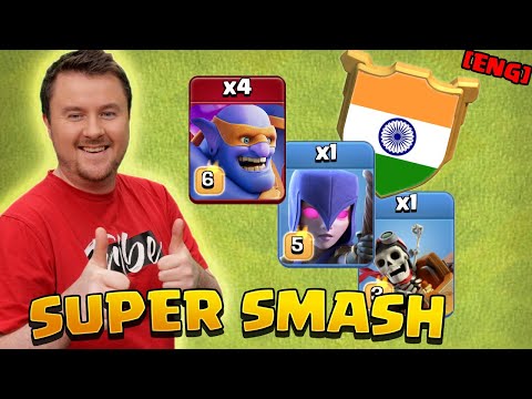 Indian Tribe showing SUPER BOWLER army in a pro Match in Clash of Clans