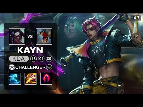 Kayn vs Fiddlesticks Jungle - KR Challenger - Patch 14.7 Season 14