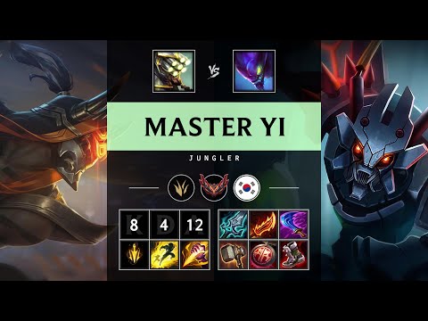 Master Yi Jungle vs Kha'Zix: Quadra Kill, Rampage - KR Grandmaster Patch 25.S1.1