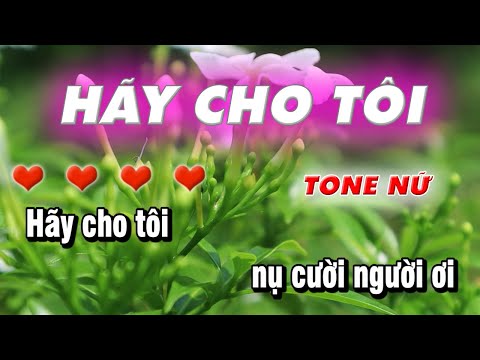 Hãy Cho Tôi Karaoke Tone Nữ | Nhạc Sống Cha Cha Cha | Làng Hoa
