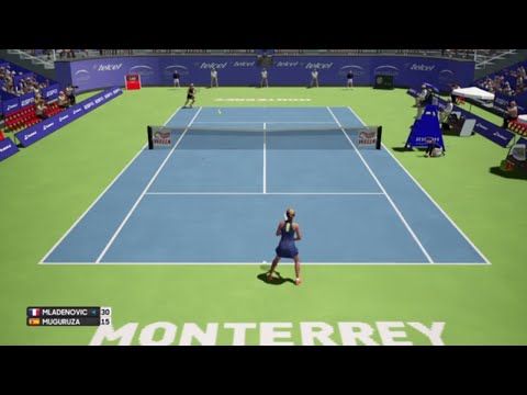 K.Mladenovic vs G.Muguruza | WTA Monterrey Highlights Gameplay