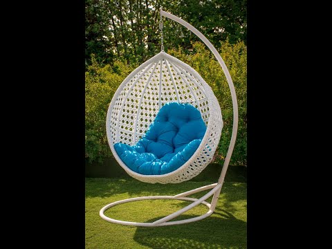Удобные подвесные кресла.  Кресло Кокон Украинские Конструкции #shorts #kokon #rotang #sad #mebel