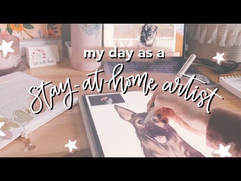 my day as a stay-at-home artist | studio vlog | ktscanvases.com