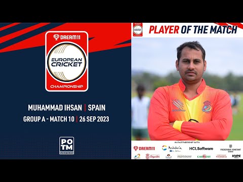 POTM: M.Ihsan - ESP vs CZE | Highlights | Dream11 ECC23 | 26 Sep 2023 | ECC23.010