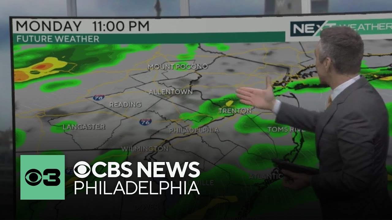Tracking rain chances on Monday night in Philadelphia region