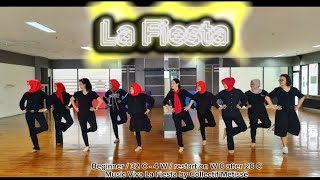 La Fiesta (Merengue) linedance || Jun Andrizal (INA) &amp; Tri Artiyanti(INA) Jun 2023 || Mahits