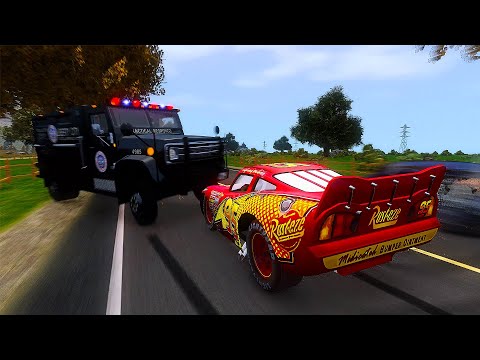 Crazy Lightning McQueen Crashes - GTA 4 Real Car Crashes Ep.41