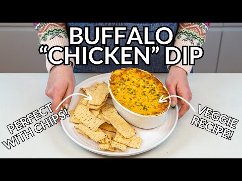 Vegetarian Buffalo "Chicken" Dip (No Chicken Needed!)