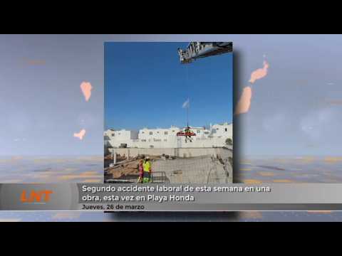Segundo accidente laboral de esta semana en una obra, esta vez en Playa Honda
