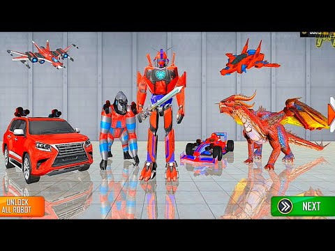 Multiple Robot Transform Games 2021: Gorilla Dragon Jet F1 Car Robot #2 - Android Gameplay