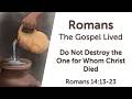 ROMANS: The Gospel Lived - Do Not Destroy the One for Whom Christ Died