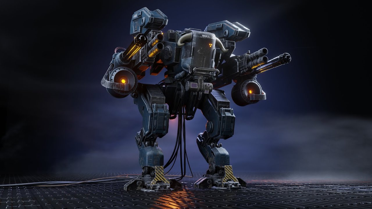 Mech in military style 3D Model