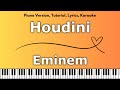 Eminem - Houdini (Piano Version, Tutorial, Lyrics, Karaoke)