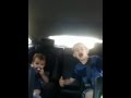 Kids in Car Fist Pumping to Dance Music 