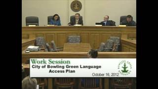 10/16/12 Board of Commissioners Work Session