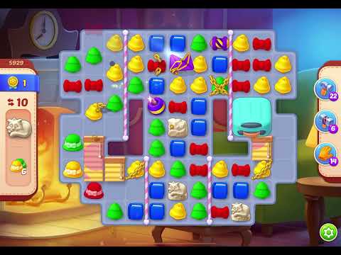 HomeScapes Level 5929 no boosters (17 moves)