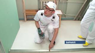 Как журналисты барнаульских СМИ постигают азы сухого строительства