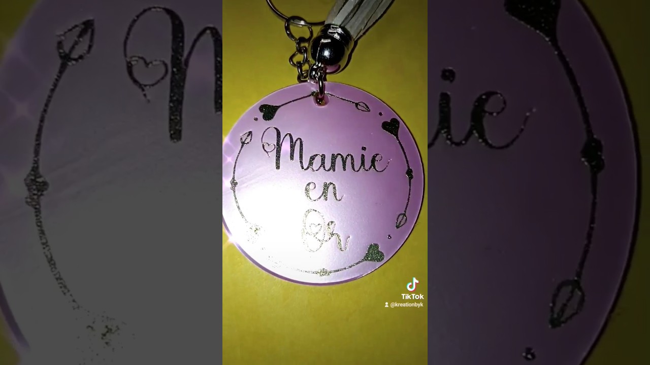 Porte Clef Personnalisé Cricut #viral #cricut #viralshorts #ideecadeau
