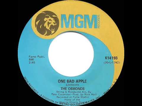 1971 HITS ARCHIVE: One Bad Apple - The Osmonds (a #1 record--stereo 45)