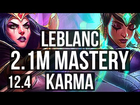 LEBLANC vs KARMA (MID) | 13/1/9, Rank 6 LeBlanc, 2.1M mastery, Legendary | TR Grandmaster | 12.4