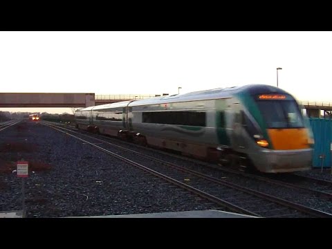 2 x IE 22000 Class DMU Trains - Adamstown Station, Dublin