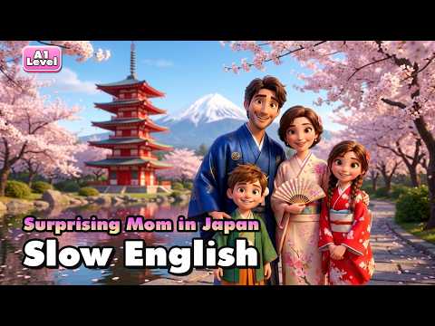 Surprising Mom in Japan | Slow English Listening for Beginners (A1 Level)