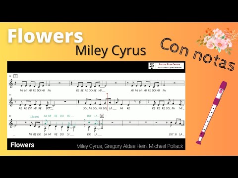 Flowers - Miley Cyrus (Arreglo aula con notas - With notes)