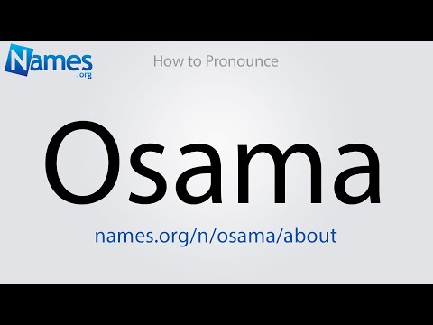 How to Pronounce Osama