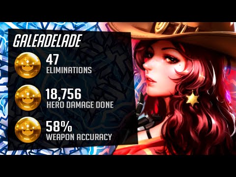Gale McCree God - 47 elims! [ Overwatch Season 29 Top 500 ]