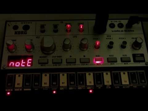 korg volca bass setting the midi channel set up