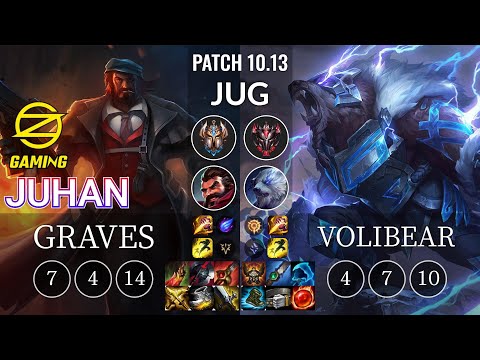 OZ Juhan Graves vs Volibear Jungle - KR Patch 10.13