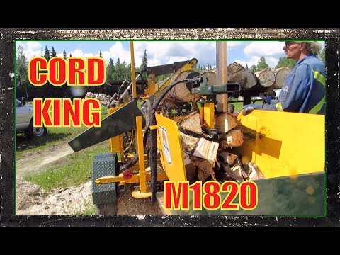 Cord King M1820 Firewood Processor and 24 foot elevator. First day