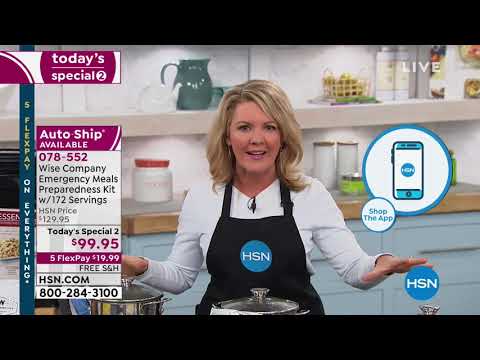 Wise Company Emergency Meals Preparedness Kit w/172 Serv...