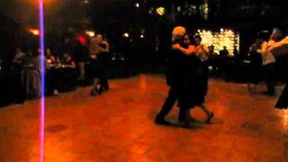 Jorge Garcia dancing milonga traspie with Irene at Pinar de Rocha 04/10/11