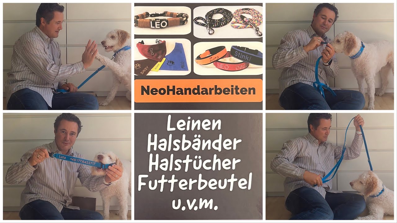 Produkttest - gepolstertes Hundehalsband mit Name und Telefonnummer von NeoHandarbeiten