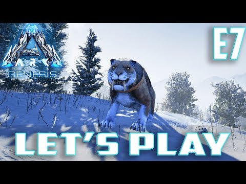 Let's Play ARK:Survival Evolved Genesis DLC-Ep.7-Arctic X Sabertooth Taming