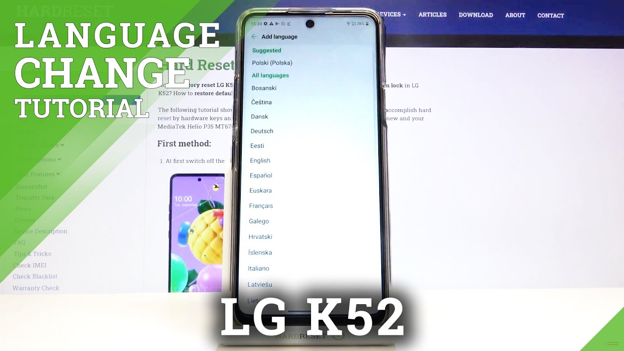 How to Change Language in LG K52 – Language Settings